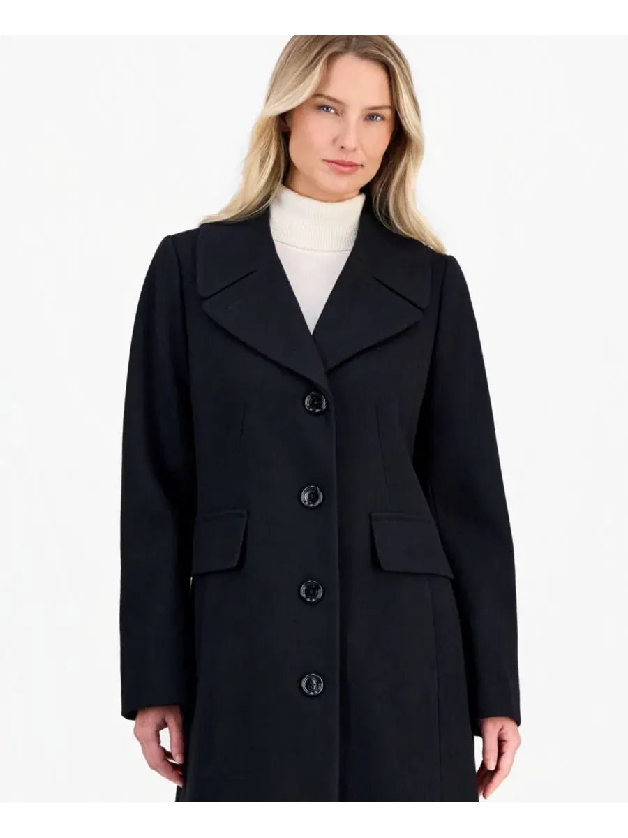 Пальто макси однобортное Anne Klein — изображение 3 из 3, черный