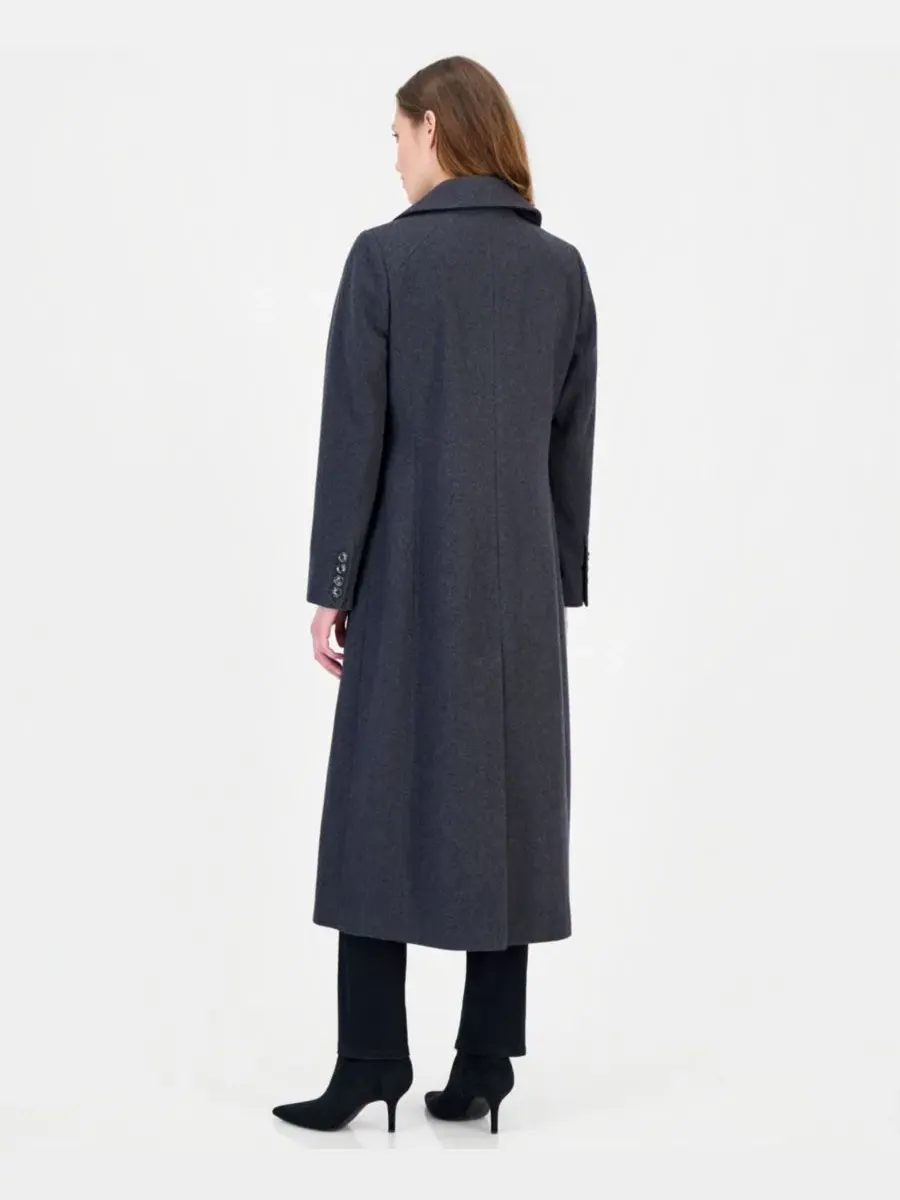 Пальто макси однобортное Anne Klein — изображение 5 из 5, темно-серый