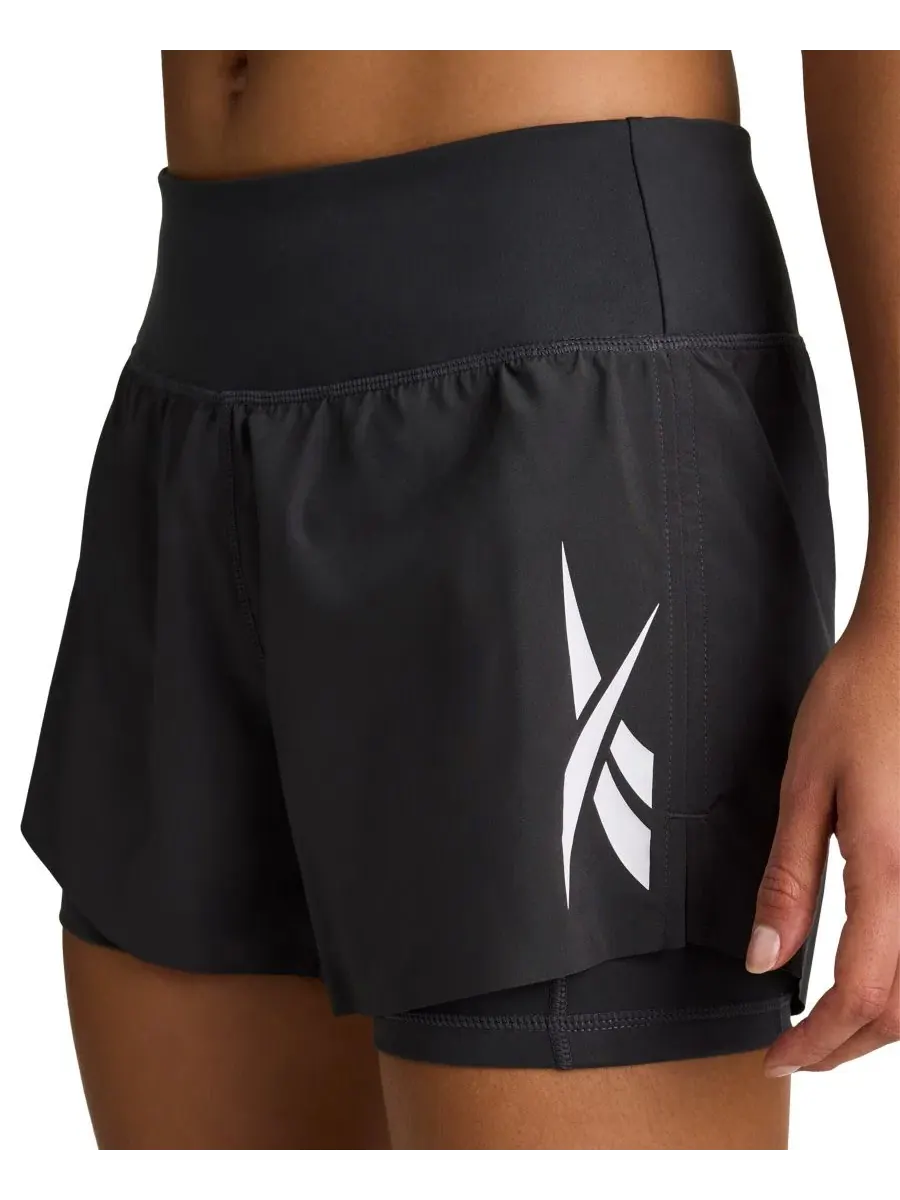 Шорты для бега Reebok Interlock Pull-On — изображение 1 из 4, черный