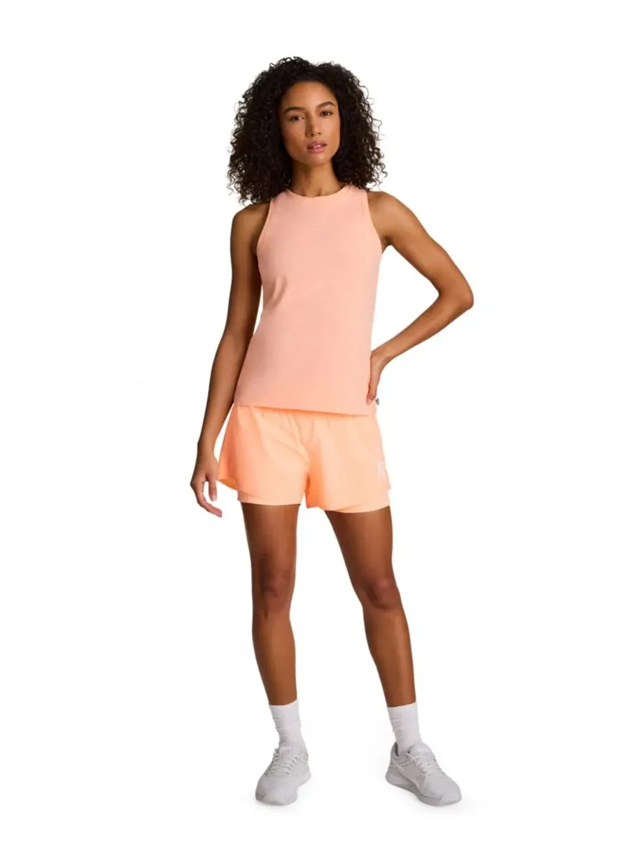 Шорты для бега из интерлока с утягивающими шортами Reebok, Future Peach — изображение 2 из 6