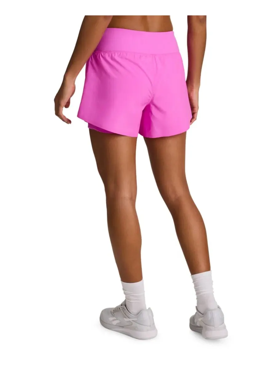 Женские шорты для бега Interlock Pull-On Running Shorts Reebok — изображение 5 из 6, розовый
