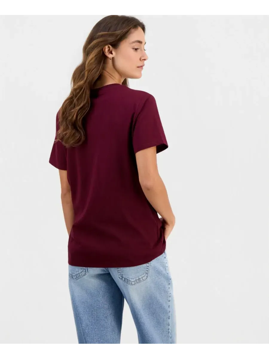 Футболка с принтом собаки и надписью New York since 1993 Grayson Threads, The Label — изображение 4 из 4, винный