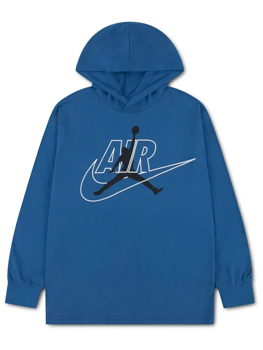 Худи-лонгслив с капюшоном Jumpman Air Jordan — изображение 1 из 3, синий