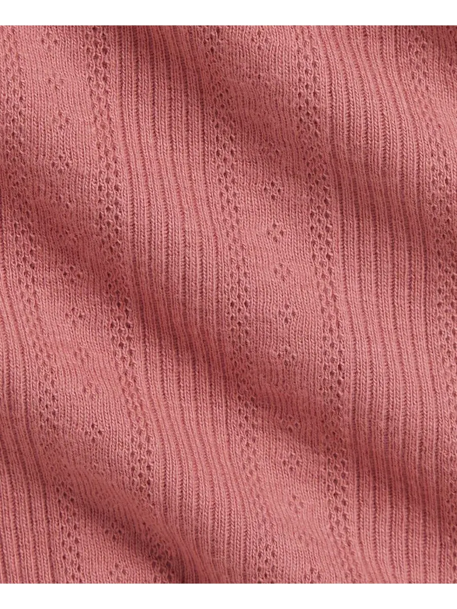 Комплект из топа и леггинсов с рюшами и ажурным вязанием Polo Ralph Lauren — изображение 4 из 4, розовый