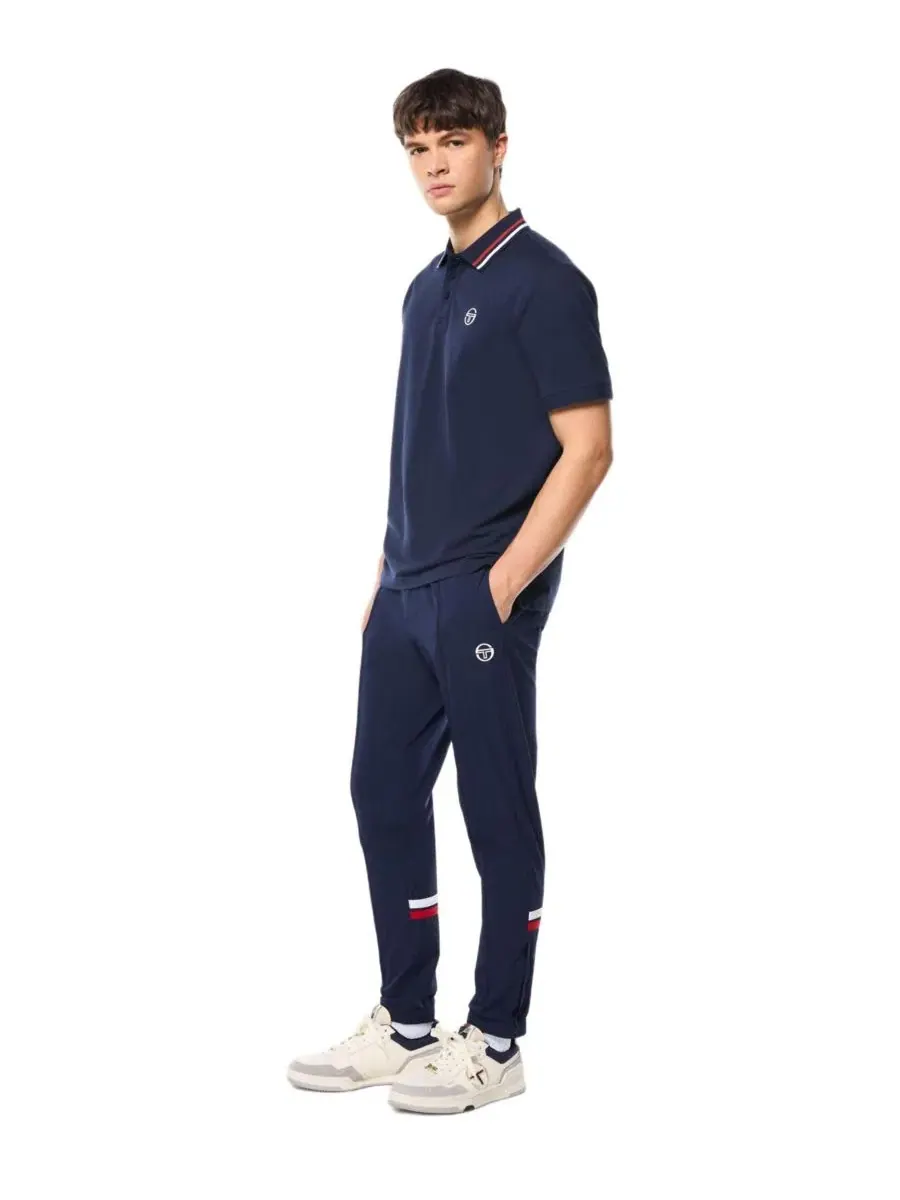 Поло из пике с логотипом Ciro Pique Sergio Tacchini — изображение 3 из 5, синий