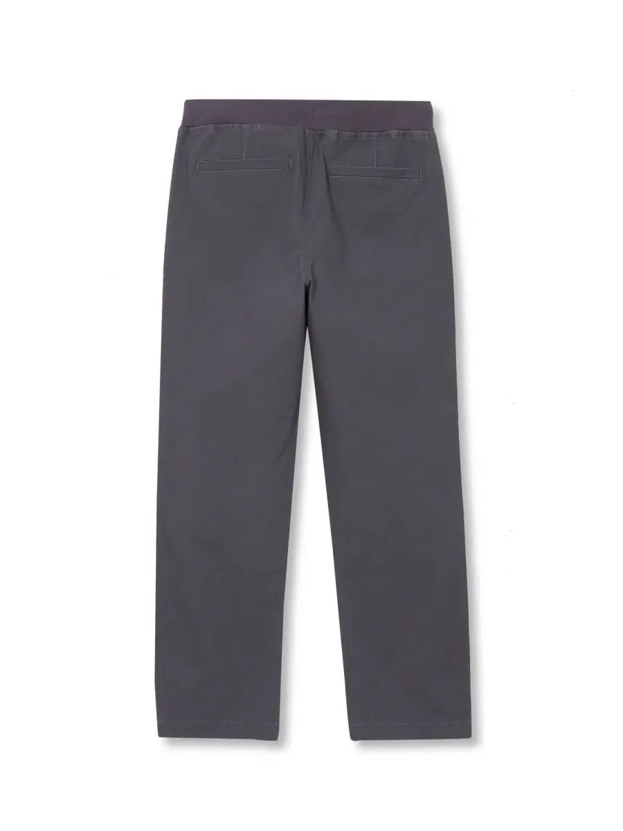 Штаны с усиленными коленями Boys Iron Knee Pull On Pants Lands' End — изображение 2 из 3, темный серый
