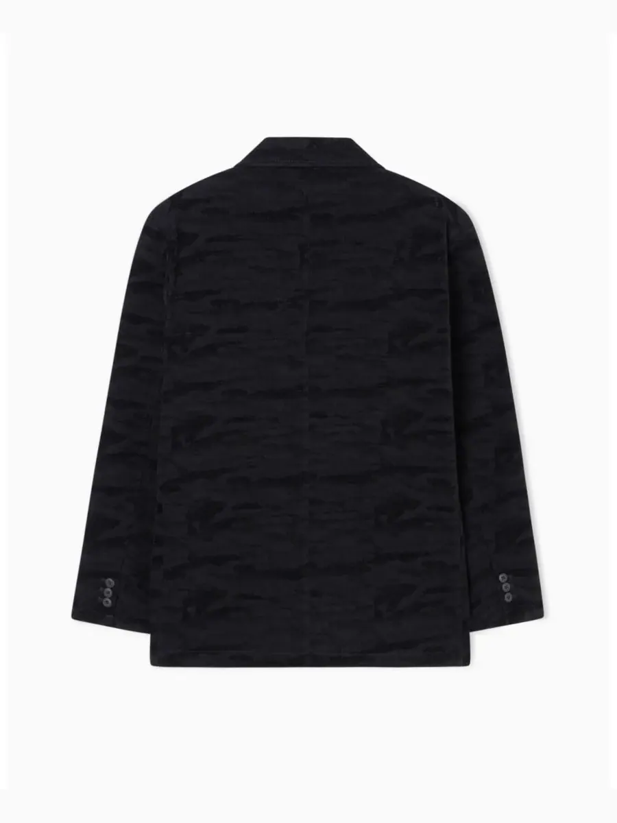 A|X Armani Exchange Мужской жаккардовый пиджак с камуфляжным принтом — изображение 3 из 3, черный