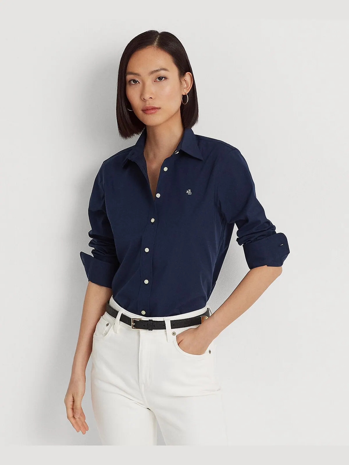 Рубашка прямого кроя без глажки, стандартная и миниатюрная Lauren Ralph Lauren