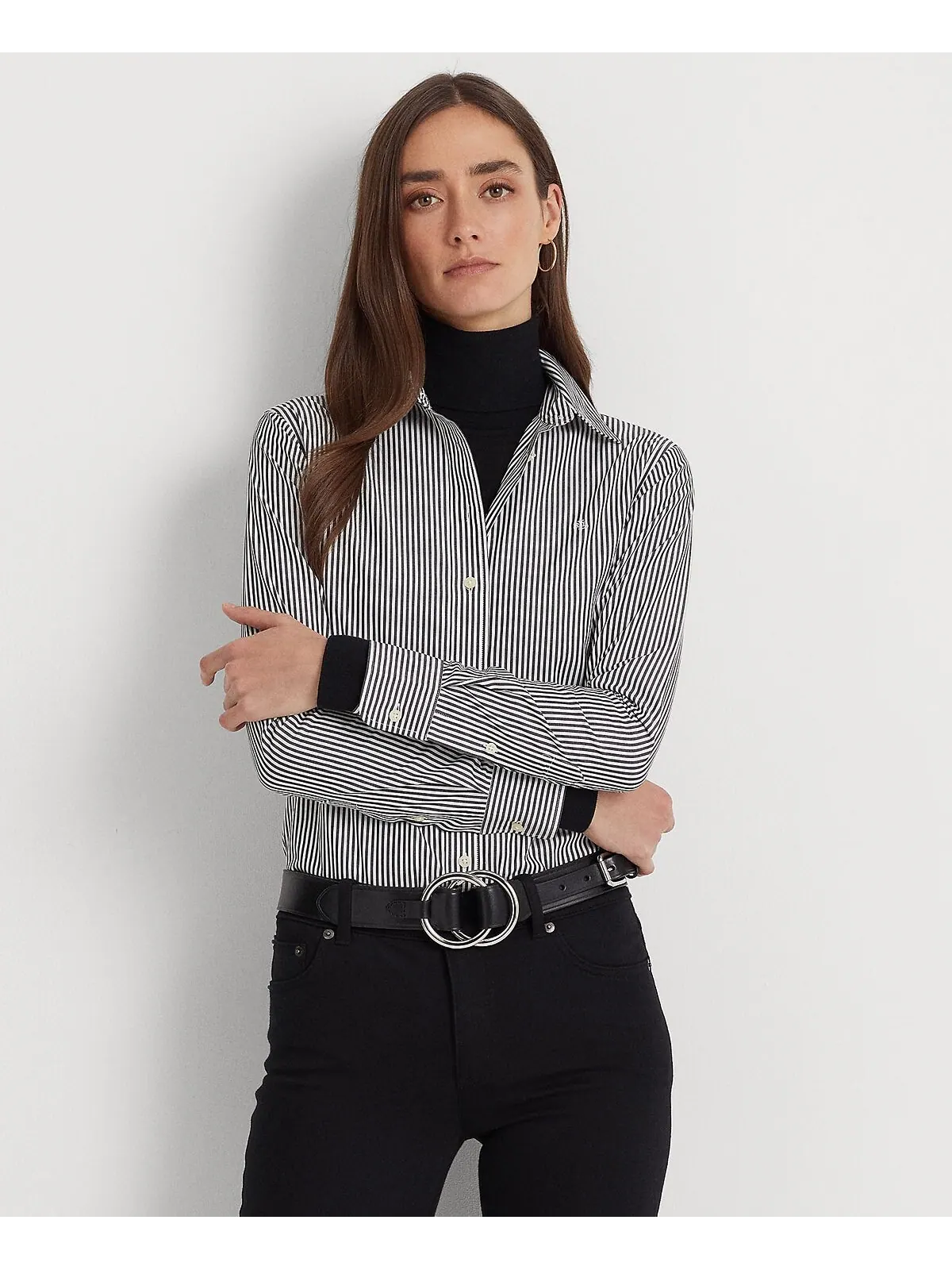 Рубашка прямого кроя без глажки, стандартная и миниатюрная Lauren Ralph Lauren