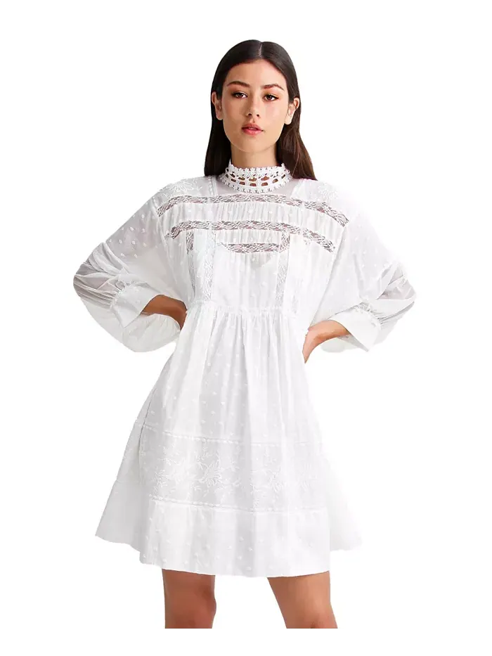 Женское мини-платье Unforgettable oversize с кружевом Belle & Bloom