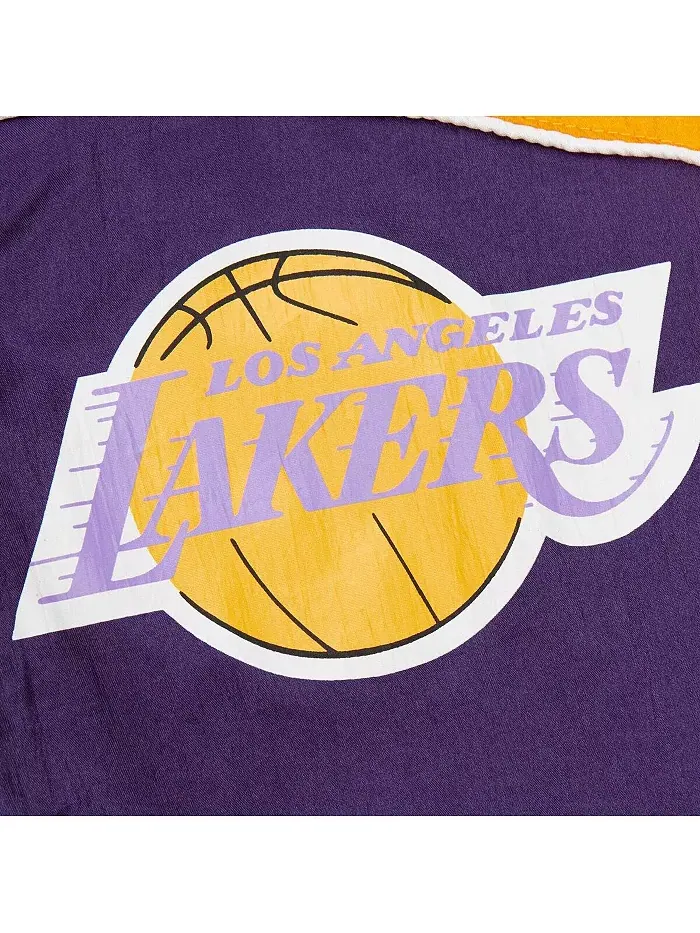 Мужская ветровка Los Angeles Lakers Hardwood Classics Big Shot премиум-класса с молнией — изображение 4 из 5, фиолетовый