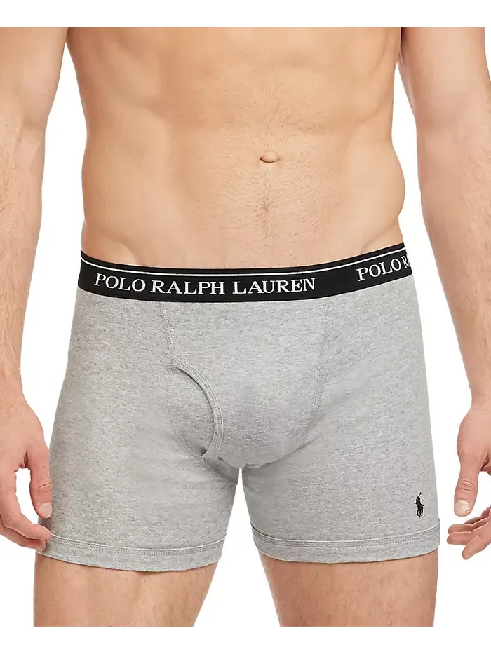 Мужские классические хлопковые трусы-боксеры, 5 штук Polo Ralph Lauren — изображение 1 из 8, черный
