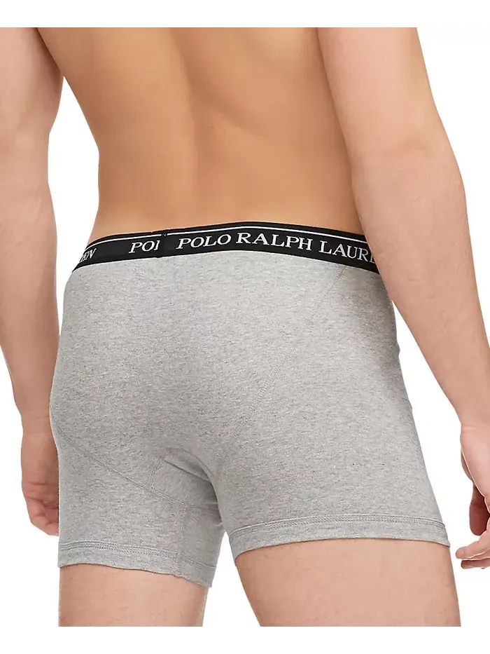 Мужские классические хлопковые трусы-боксеры, 5 штук Polo Ralph Lauren — изображение 2 из 8, черный
