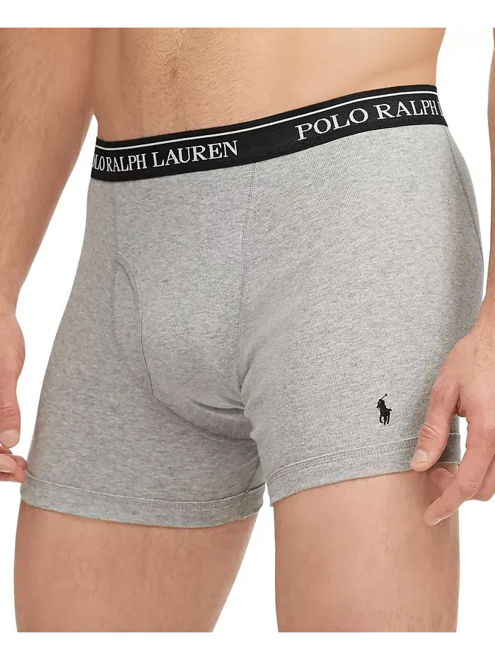 Мужские классические хлопковые трусы-боксеры, 5 штук Polo Ralph Lauren — изображение 3 из 8, черный