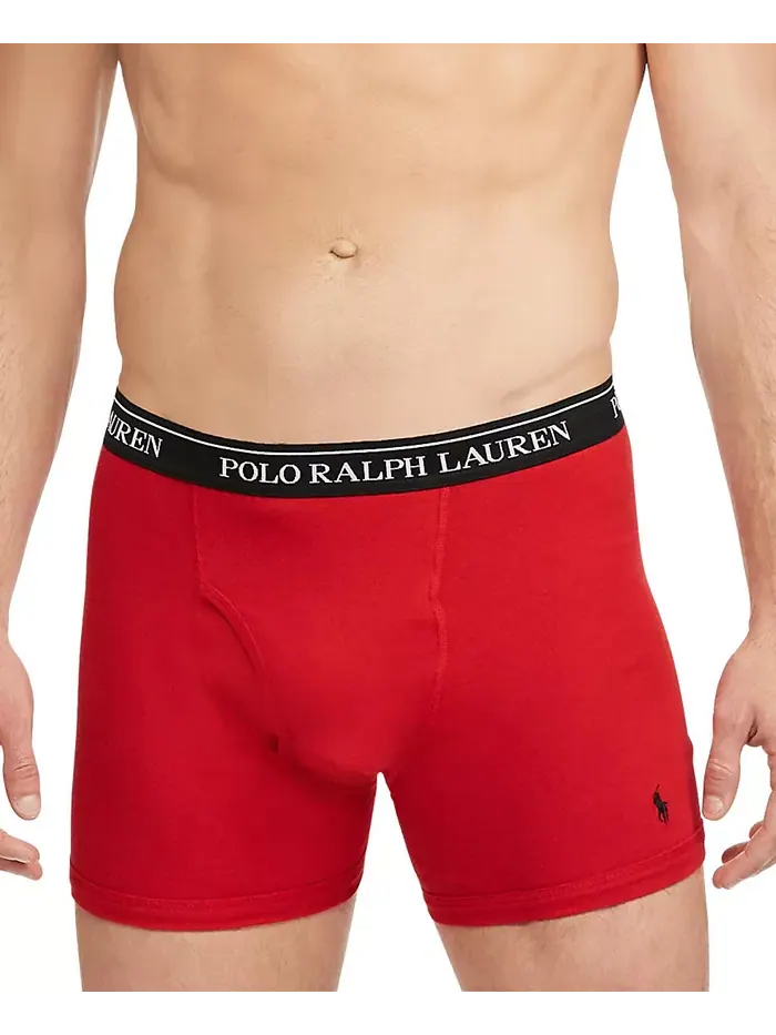 Мужские классические хлопковые трусы-боксеры, 5 штук Polo Ralph Lauren — изображение 5 из 8, черный