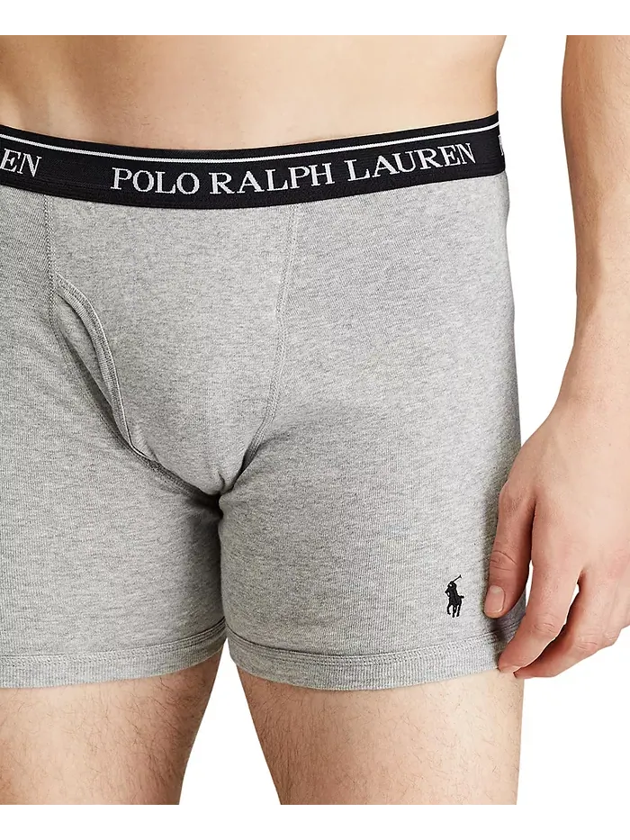 Мужские классические хлопковые трусы-боксеры, 5 штук Polo Ralph Lauren — изображение 5 из 5, черный