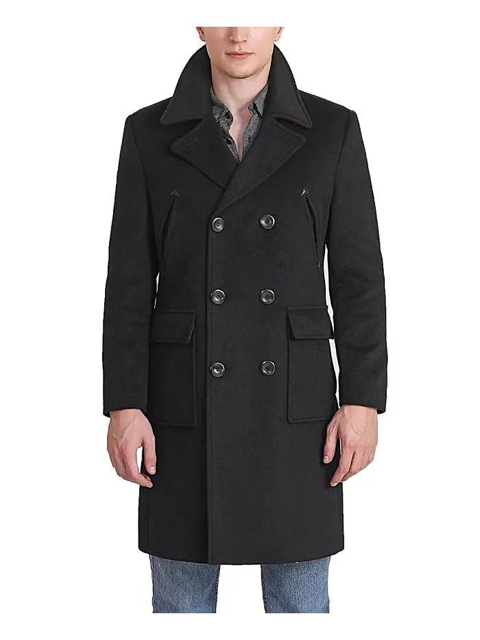 Мужское пальто Addison из шерстяной смеси Landing Leathers — черный