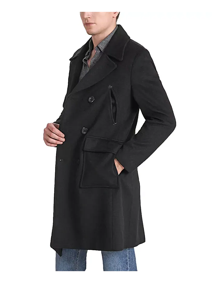 Мужское пальто Addison из шерстяной смеси Landing Leathers — изображение 3 из 3, черный