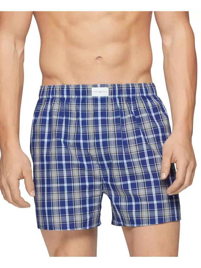 Мужские боксеры из хлопкового поплина с классическим принтом, 3 шт Tommy Hilfiger — изображение 2 из 5, ледник