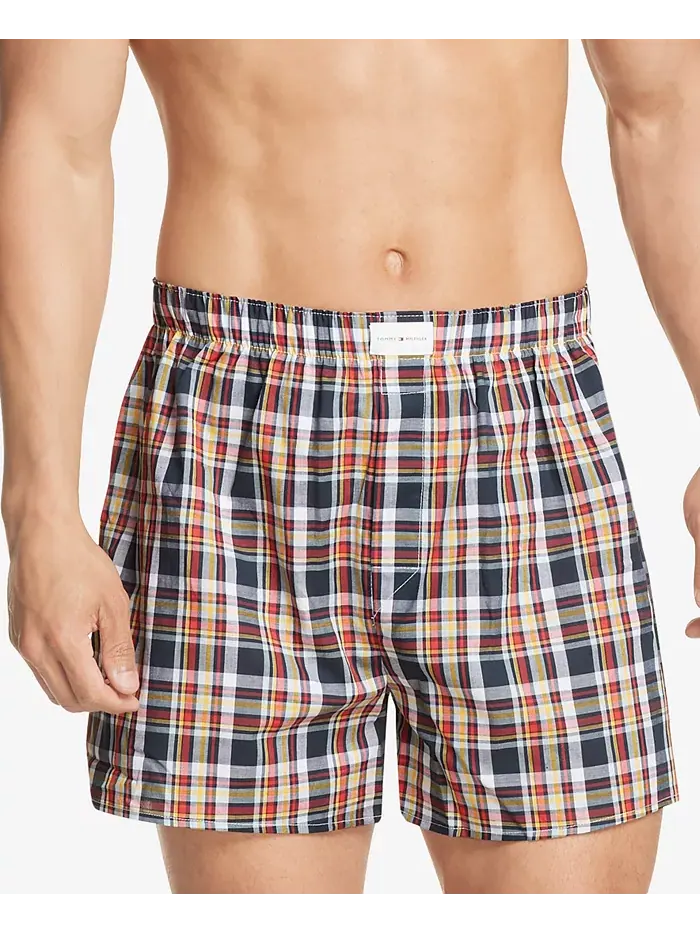 Мужские боксеры из хлопкового поплина с классическим принтом, 3 шт Tommy Hilfiger — изображение 2 из 4