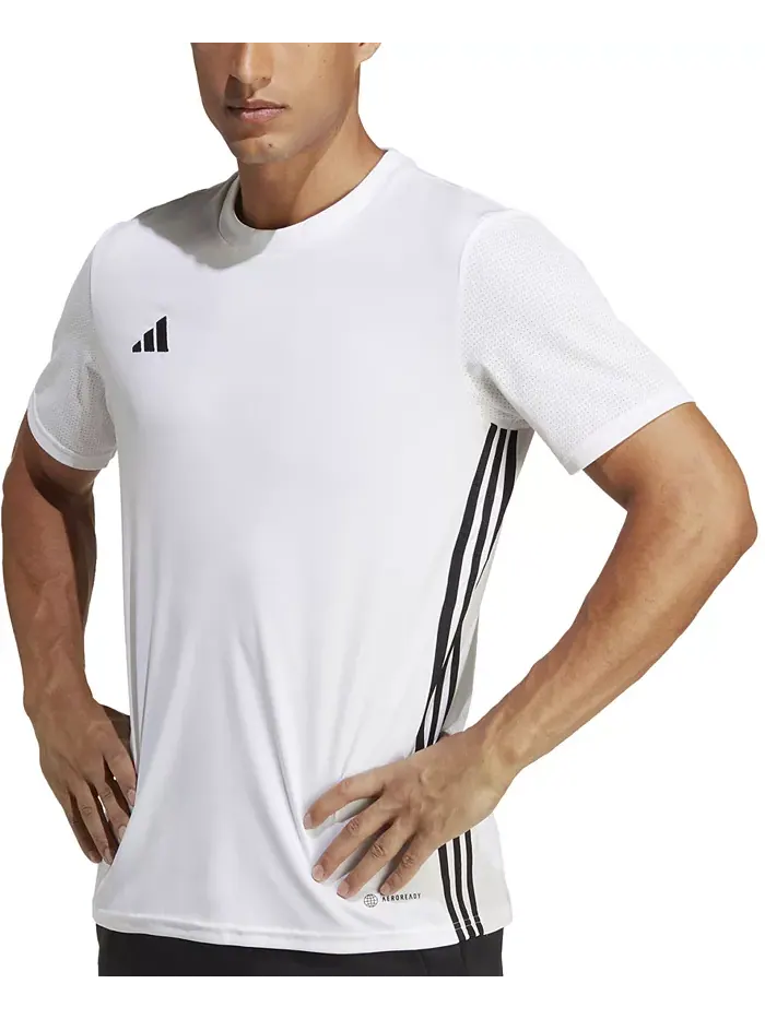 Мужская футболка Tabela 23 Slim-Fit Performance adidas — изображение 1 из 4, белый/черный