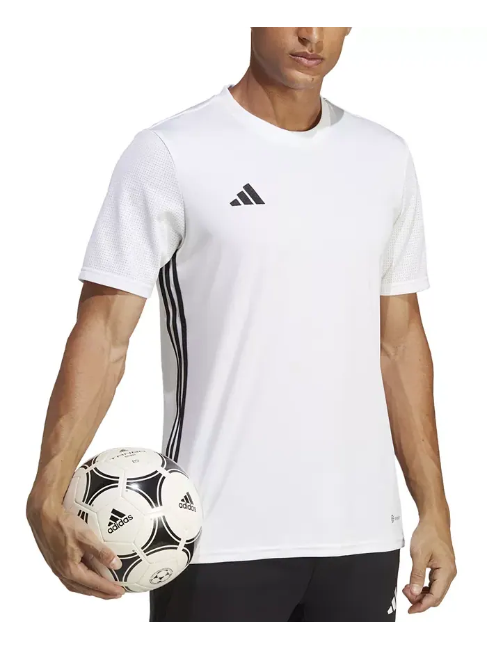 Мужская футболка Tabela 23 Slim-Fit Performance adidas — изображение 4 из 4, белый/черный