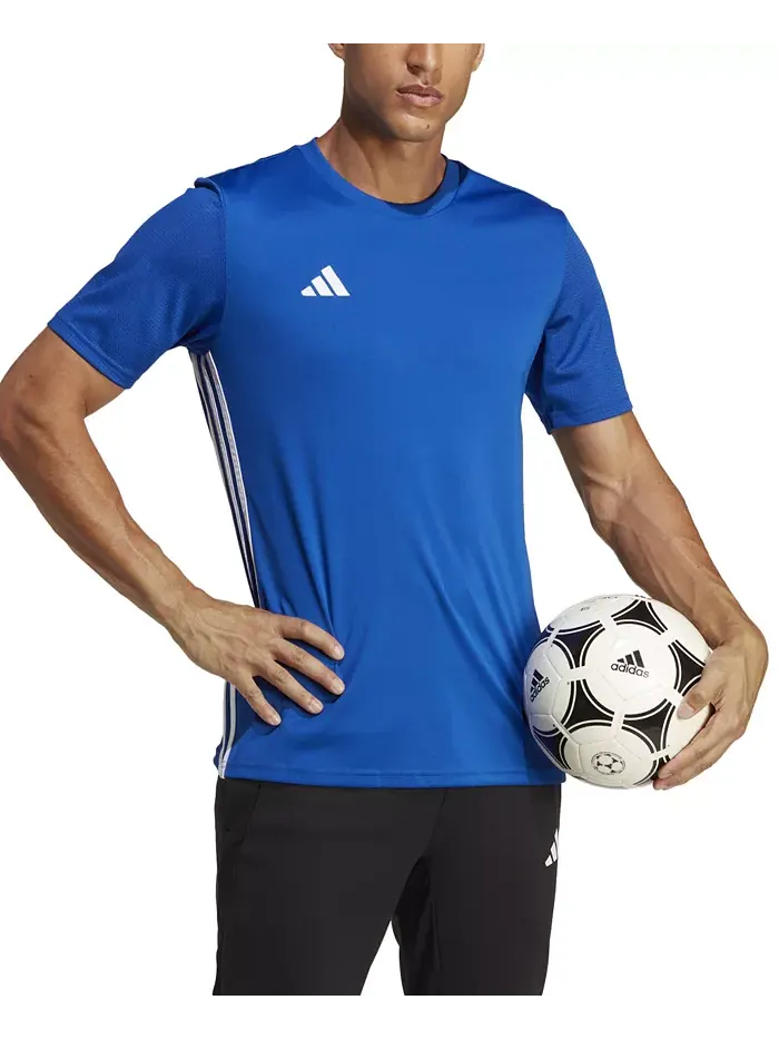 Мужская футболка Tabela 23 Slim-Fit Performance adidas — изображение 4 из 4, синий/белый