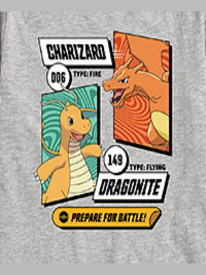 Футболка с принтом Pokémon для мальчиков старшего возраста Pokemon — изображение 3 из 4, серый