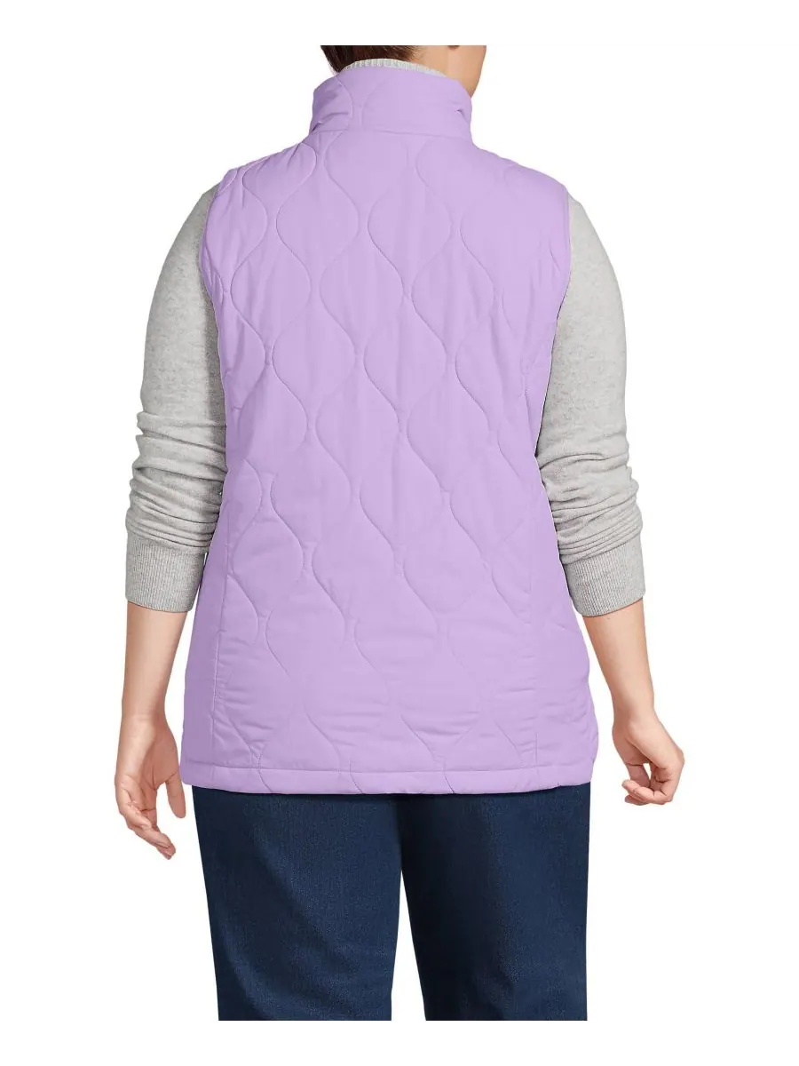 Утепленный стеганый жилет FeatherFree больших размеров Lands' End, Whisper lilac — изображение 3 из 4