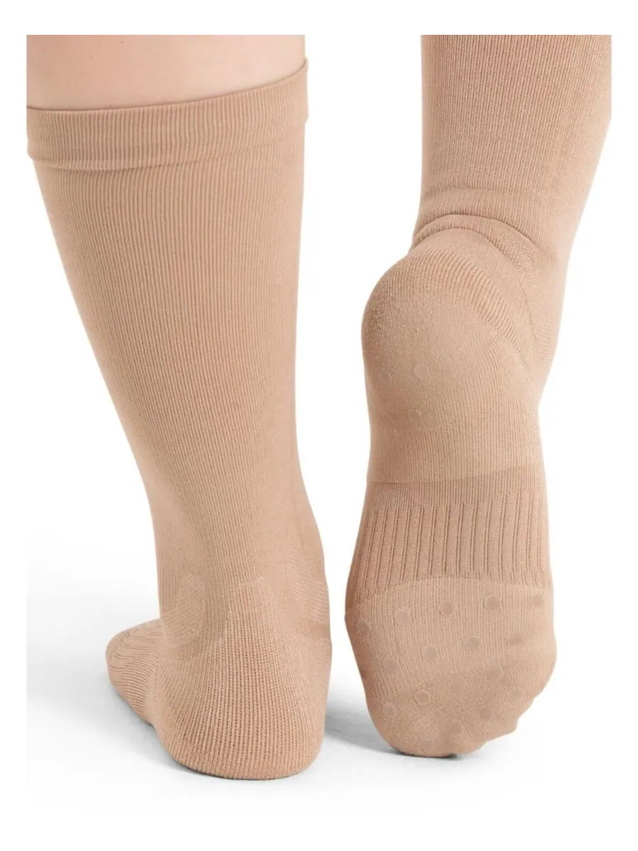 Женские носки Lifeknit длиной до икры Capezio, Skintone 01 — изображение 2 из 3, бежевый