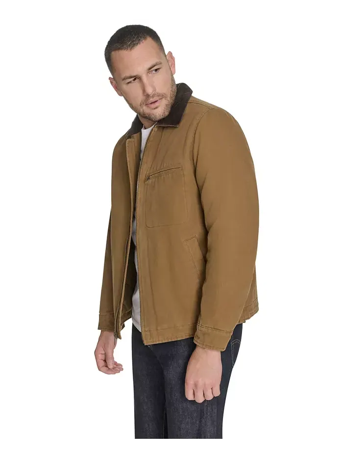 Мужская куртка Depot из хлопкового канваса Levi'S — изображение 3 из 10, коричневый