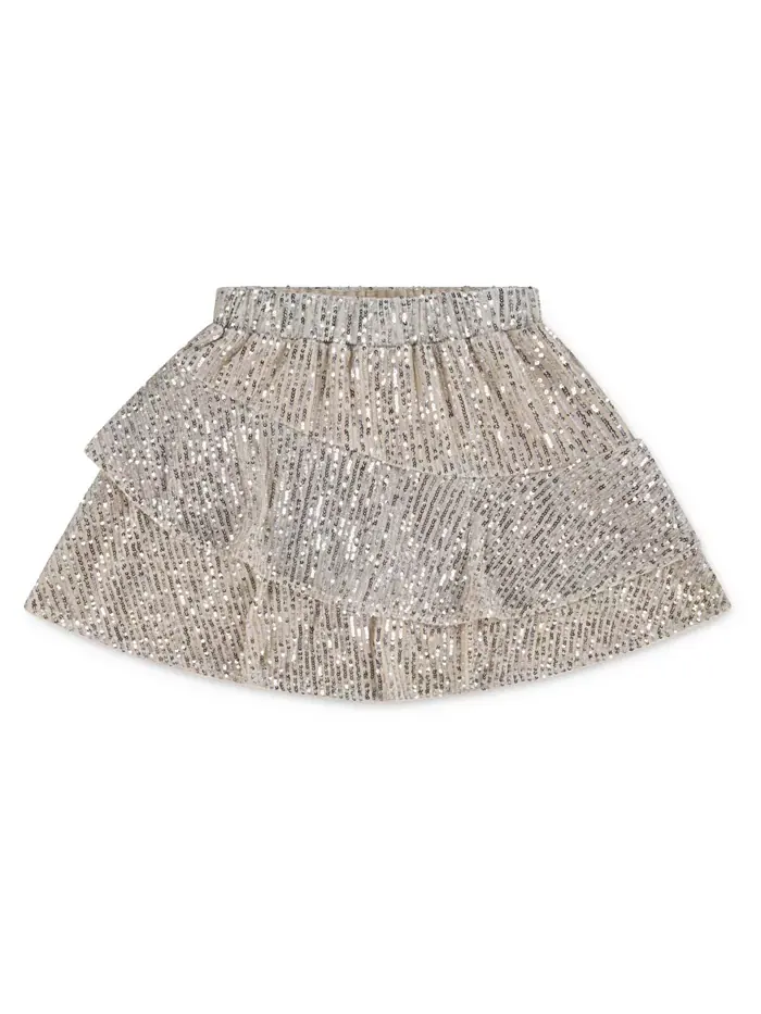Детская юбка с пайетками ярусами Abercrombie Kids — 2