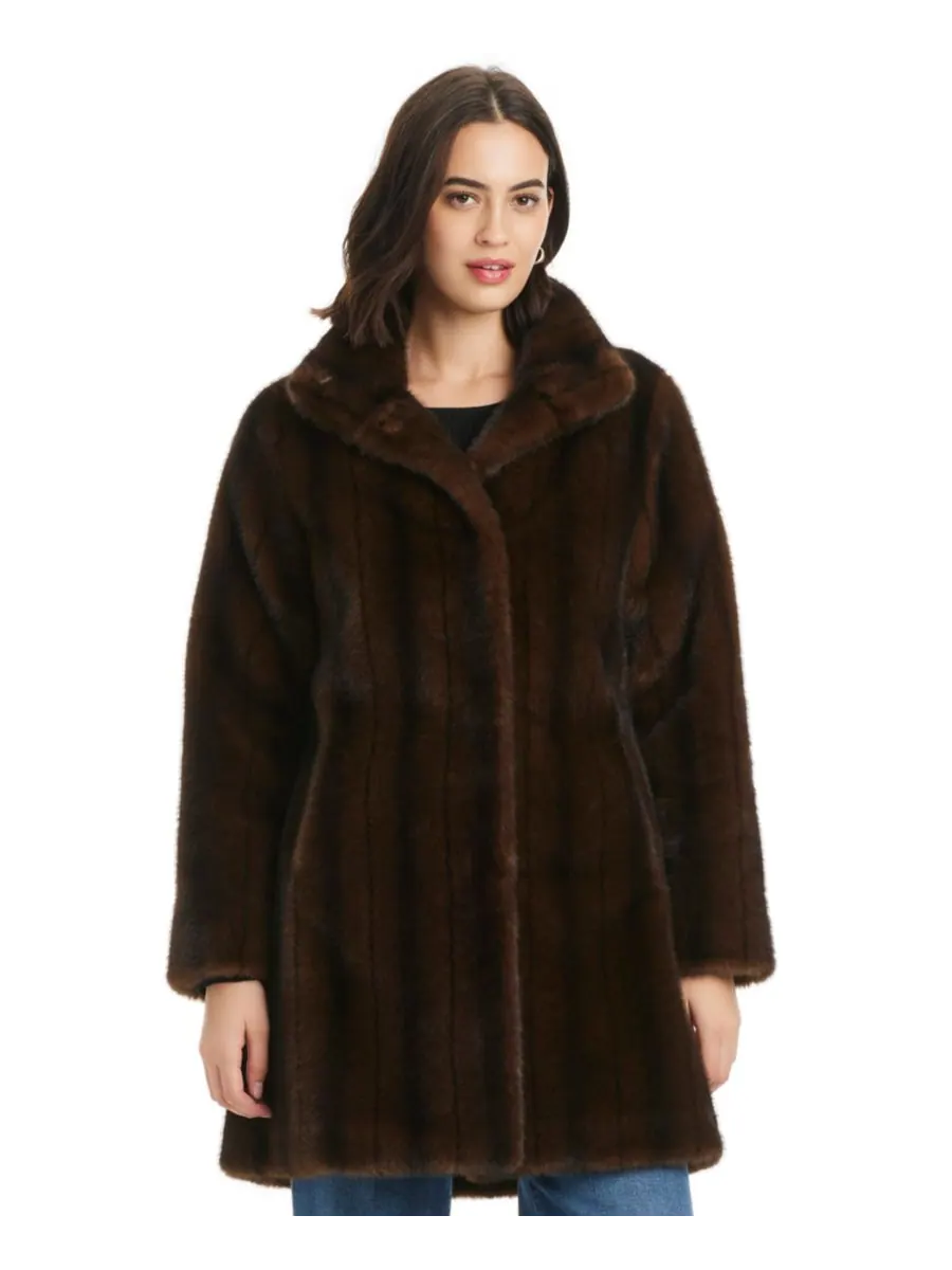 Женское пальто с воротником из искусственного меха, размеры P/XS-XXL Jones New York
