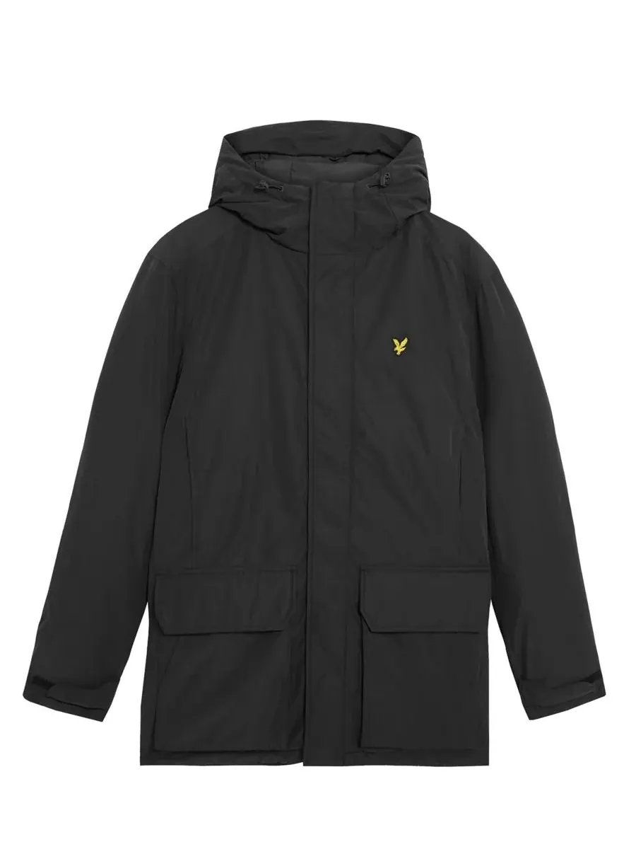 Мужская парка с длинными рукавами и капюшоном из мембранной ткани Lyle & Scott — изображение 3 из 6, черный