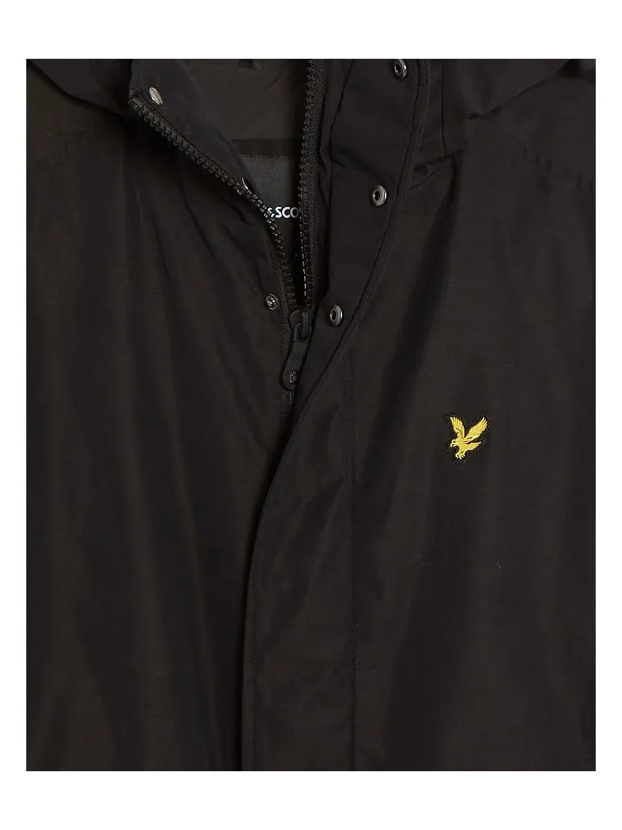 Мужская парка с длинными рукавами и капюшоном из мембранной ткани Lyle & Scott — изображение 4 из 6, черный