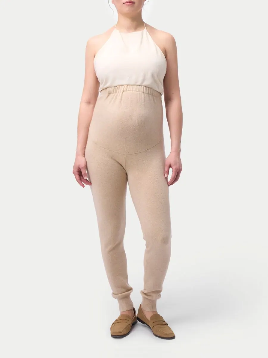 Кашемировые трикотажные брюки для беременных Gobi Cashmere, Neutral-navajo — изображение 2 из 8