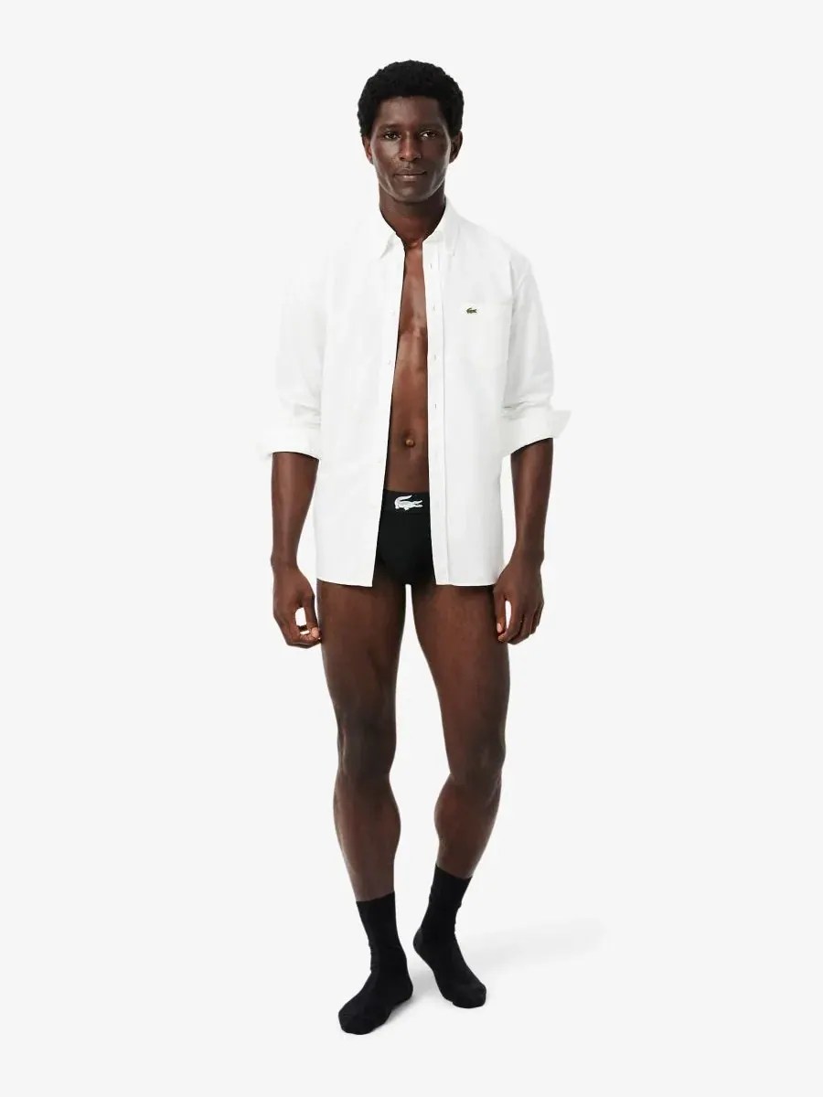 Мужские трусы Lacoste стандартного кроя, комплект из 3 штук — изображение 3 из 8, черный