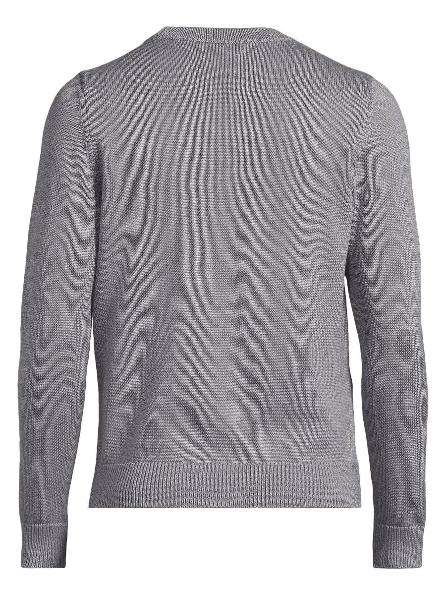 Мужской взрослый кардиган Legacy Varsity Lands' End, Pewter Heather — изображение 4 из 4