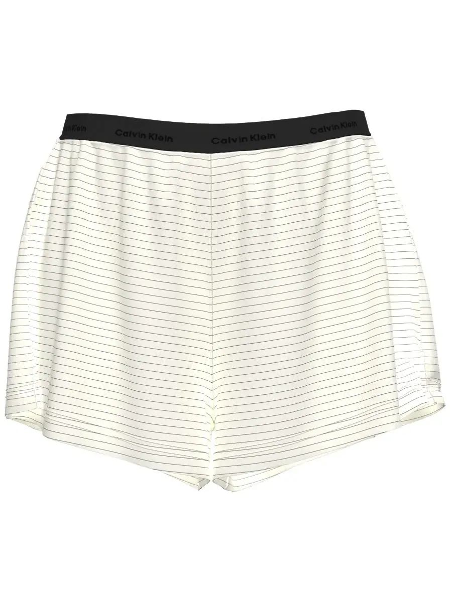 Женские полосатые шорты для сна Calvin Klein, айвори stripe — изображение 7 из 7, слоновая кость