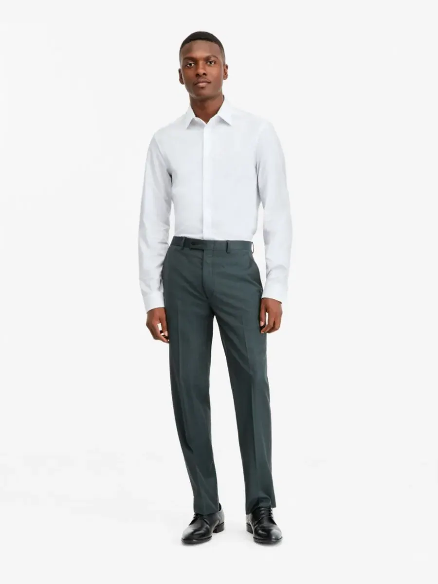 Брюки классические мужские из шерстяной смеси с зауженным кроем Calvin Klein