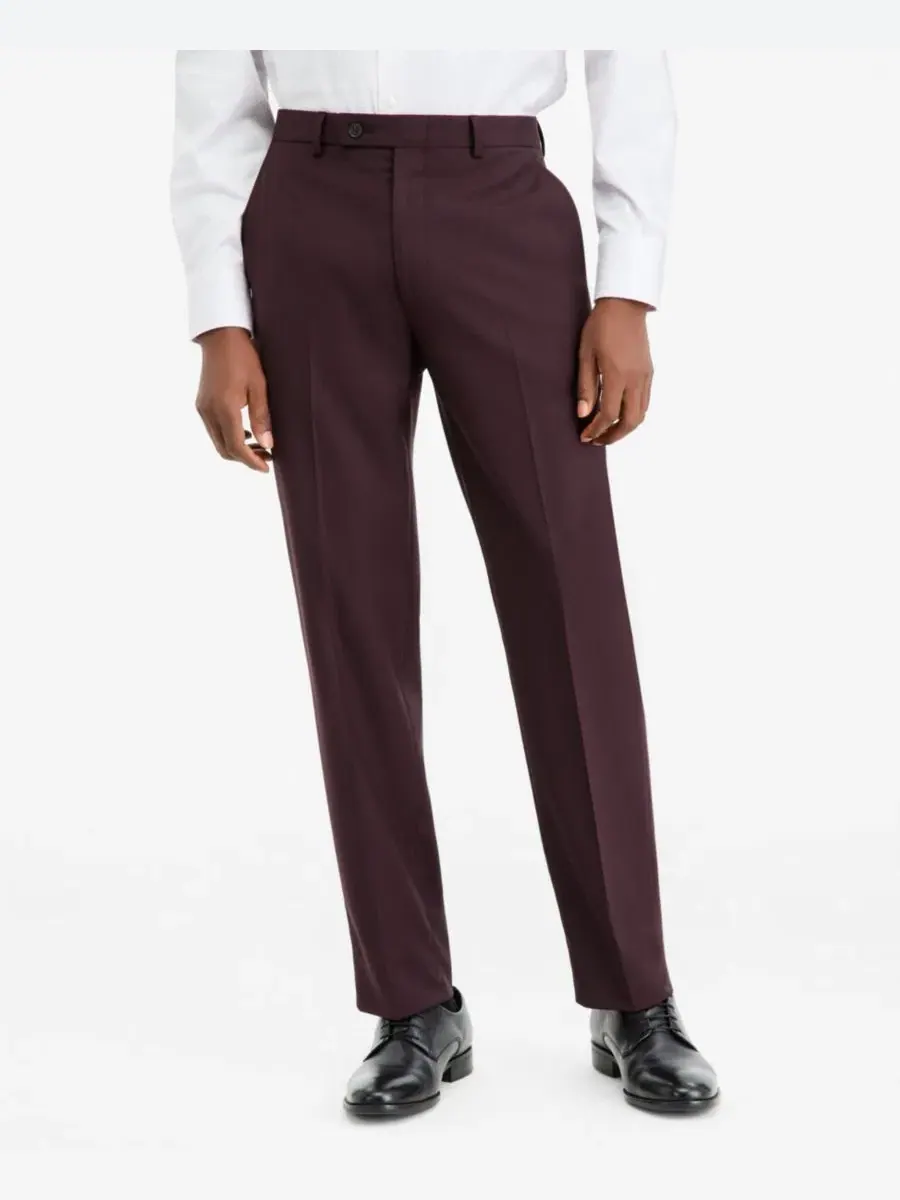 Брюки костюмные узкие из шерстяной смеси Slim Fit Calvin Klein — 4