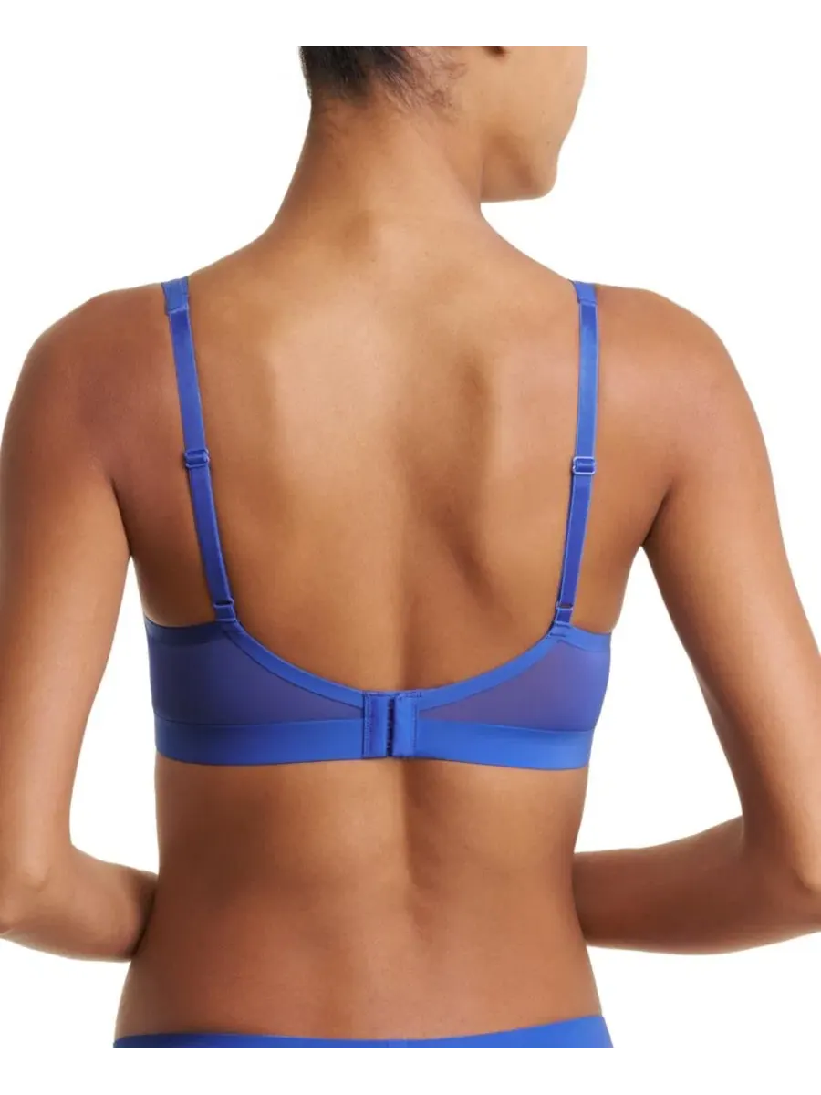 Бюстгальтер-майка с глубоким вырезом True Zen Mesh Plunge Natori — изображение 3 из 6, синий