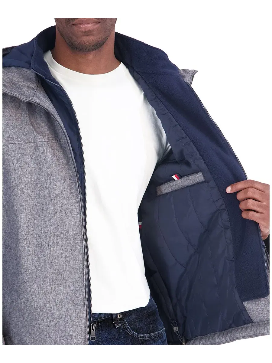 Мужская куртка-ветровка с капюшоном Tommy Hilfiger — изображение 4 из 5, серый