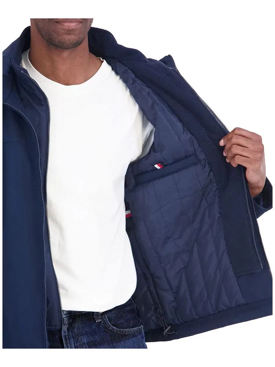 Мужская куртка-софтшелл с капюшоном Tommy Hilfiger — изображение 4 из 5, синий