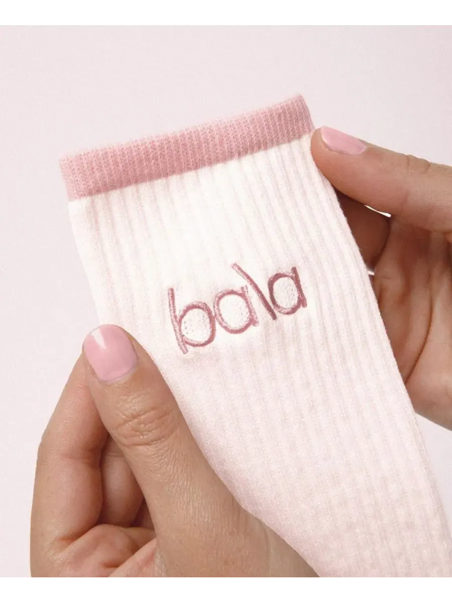 Носки с захватом для пилатеса, пара, модель High Sock Bala — изображение 7 из 7, пудровый розовый