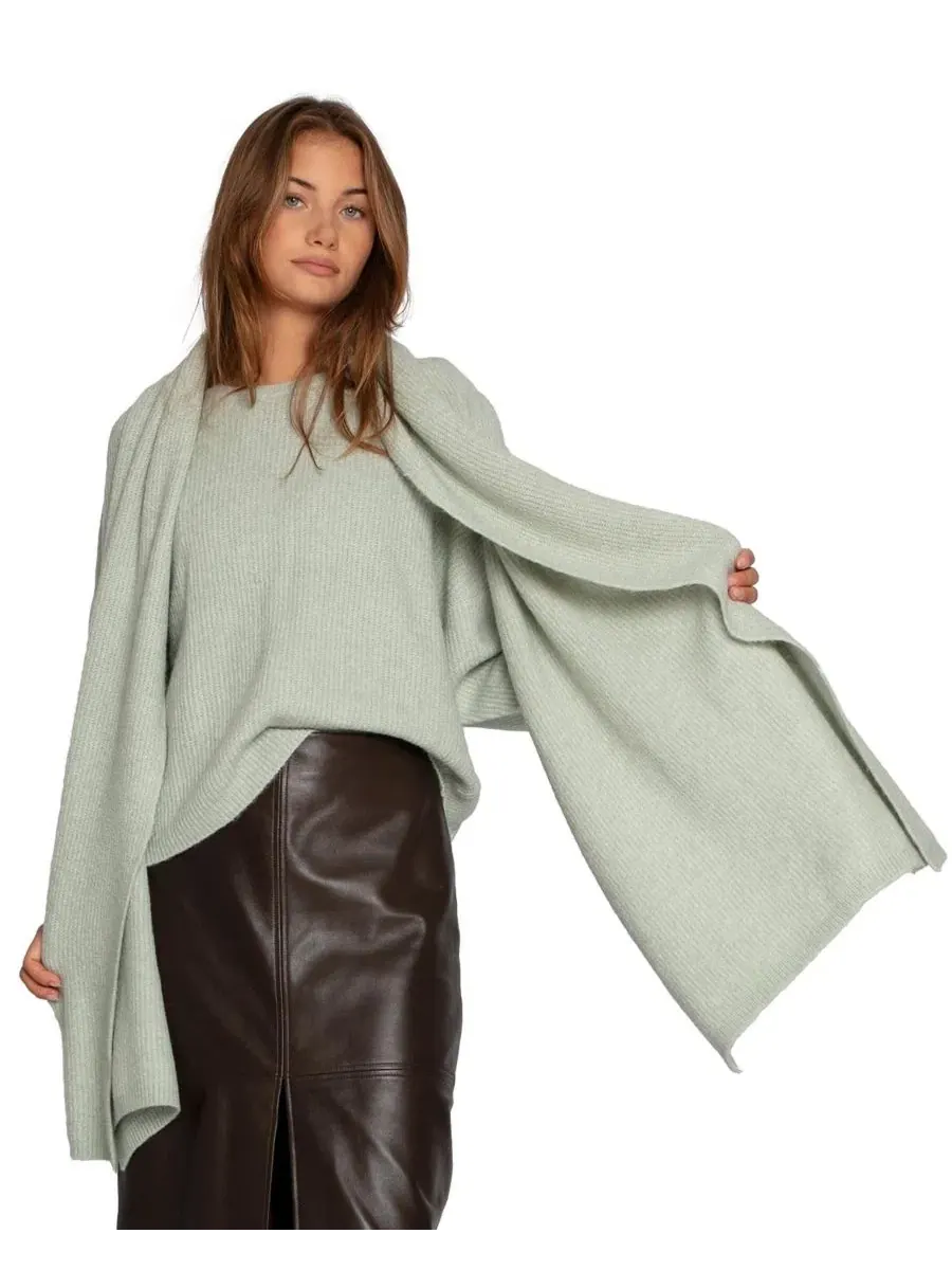 Свитер с шарфом Wrap Me Up Scarf Sweater Belle & Bloom — изображение 3 из 5, мята