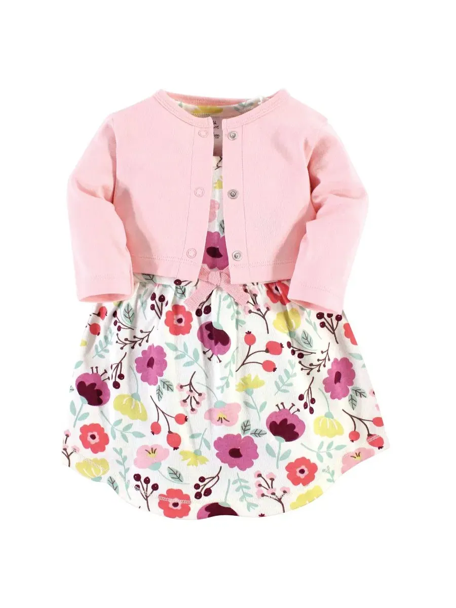Комплект из платья и кардигана Natural Cotton Baby Girls Dress and Cardigan Touched by Nature