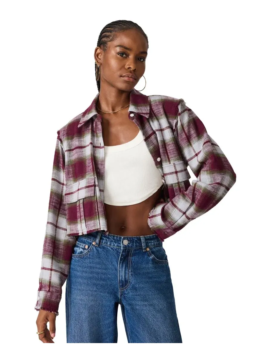 Женская рубашка с принтом Marlow Plaid Steve Madden