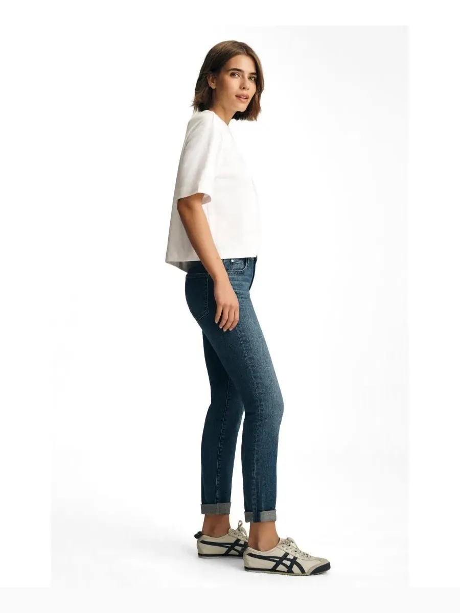 Джинсы boyfriend с заниженной талией Mavi Jeans — изображение 2 из 6, темный синий