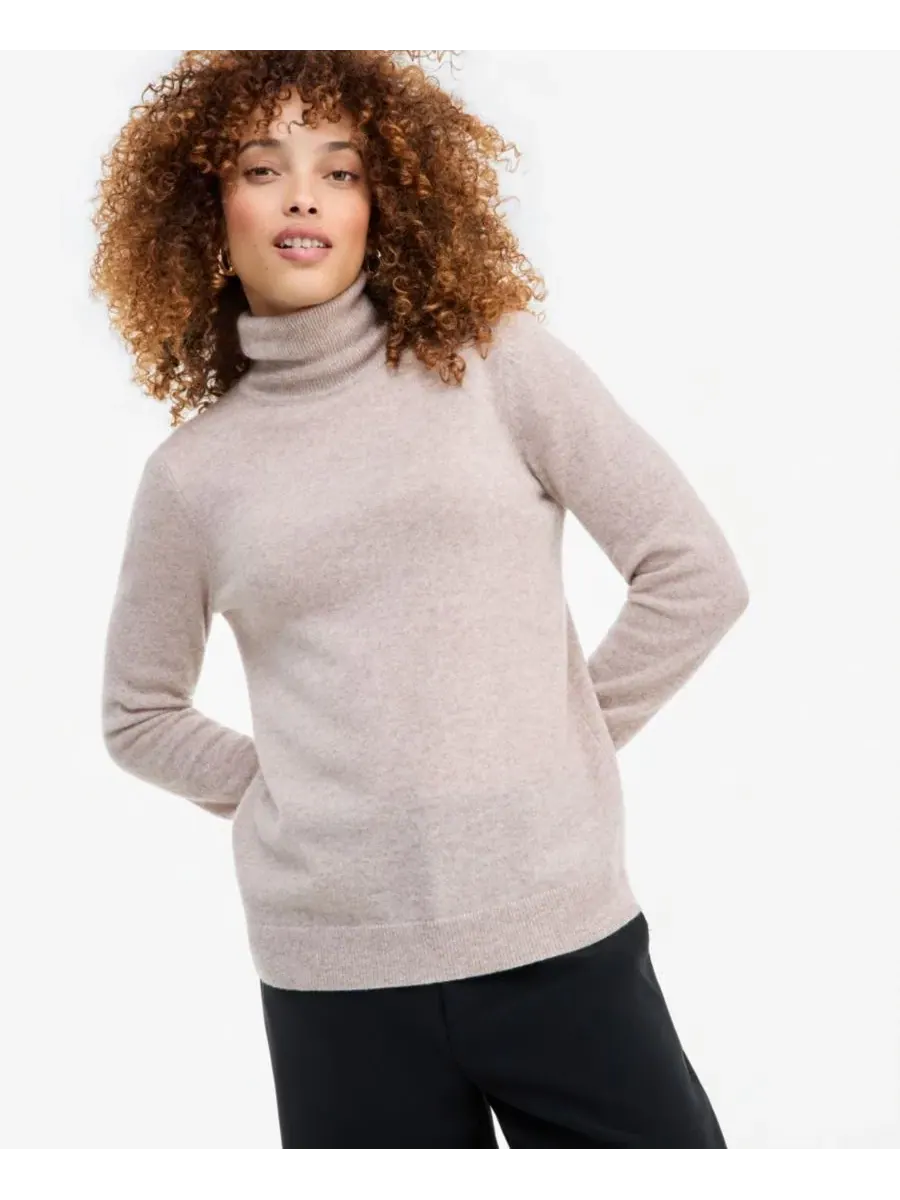 Водолазка из кашемира Petite Cashmere Turtleneck Sweater Charter Club, Pearl Heather Taupe